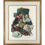 Norman Rockwell (American, 1894-1978), "Gary Cooper as the 'The Texan'," offset lithograph in