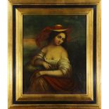 Pastoral Beauty, oil on board, unsigned, 20th century, overall (with frame): 25.75"h x 22"w