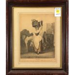 British School (19th century), "Cries of London," engraving, overall (with frame): 15"h x 12.5"w