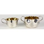 (lot of 2) Whiting sterling silver table articles, consisting of a creamer together with an open