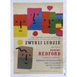 Jan Mlodozeniec (Polish, 1929-2000), "Zwykli Ludzie (Ordinary People)," 1981, vintage lithographic