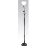 After Diego Giacometti “Tete de Femme” cast bronze floor lamp, from the Nelson Rockefeller