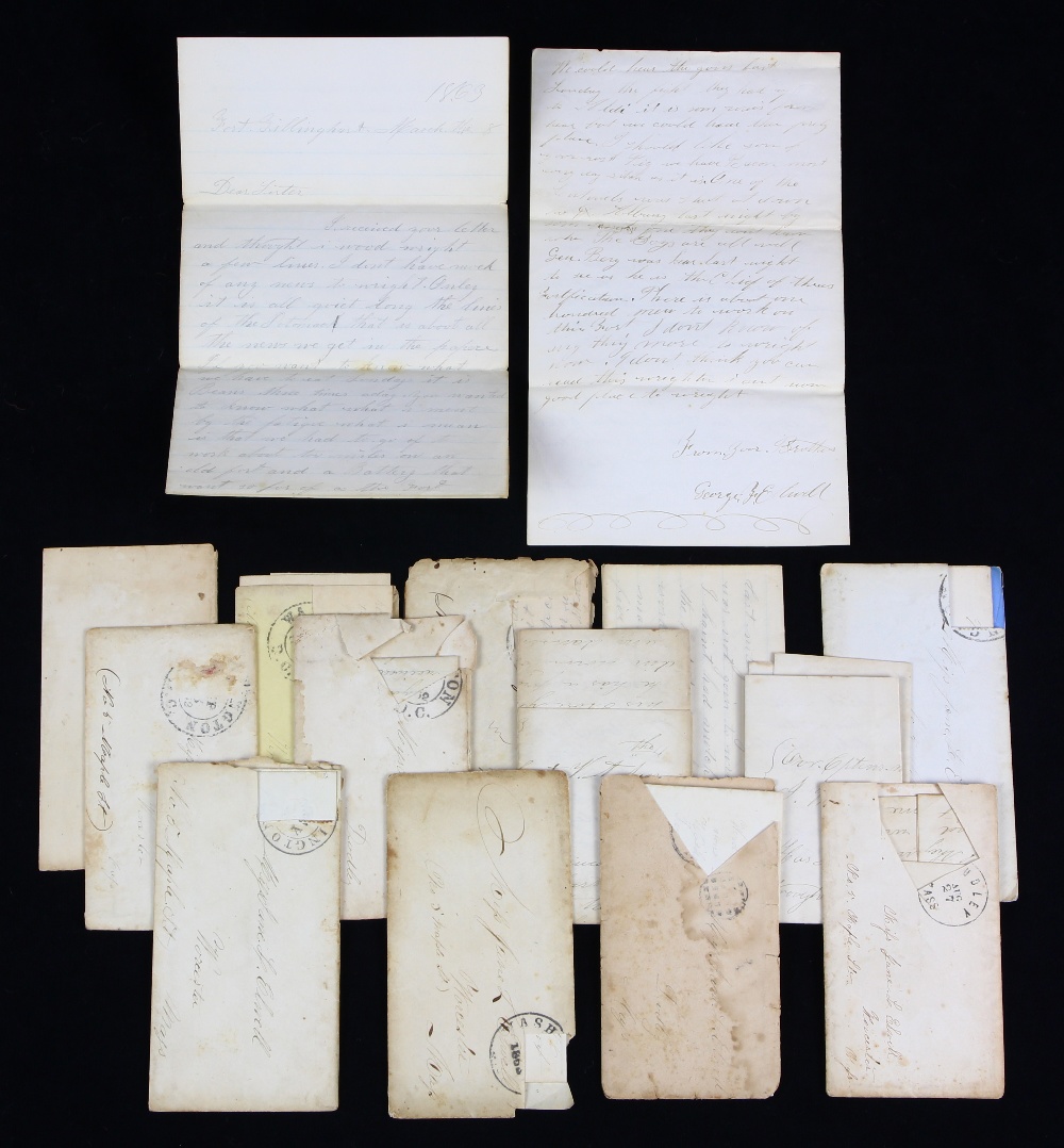 (lot of 15) Civil War ephemera group, consisting of (15) hand written letters from a Union soldier