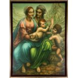 Alexander Anderson (American, 20th century), Holy Family (After Leonardo), circa 1974, oil on