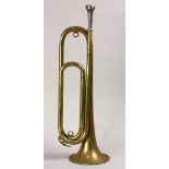 Brass bugle, retains silvered mouthpiece