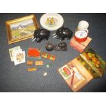 A quantity of collectable items to include Edwardian sweet tins