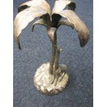 A 1930s art deco table centre piece of Giraffe and a palm tree