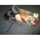 A Vintage Helios Starlux table top telescope with box