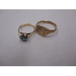 Two 9ct gold rings, approx. weight 6.8g