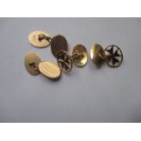 Two pairs of gold cufflinks, approx. weight 12g