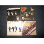 4 vintage 12inch Beatles albums to include Rubber Soul