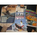 A quantity of vintage air show posters