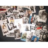 A collection of original signed photographs, the former property of a Cliffs Pavilion wardrobe