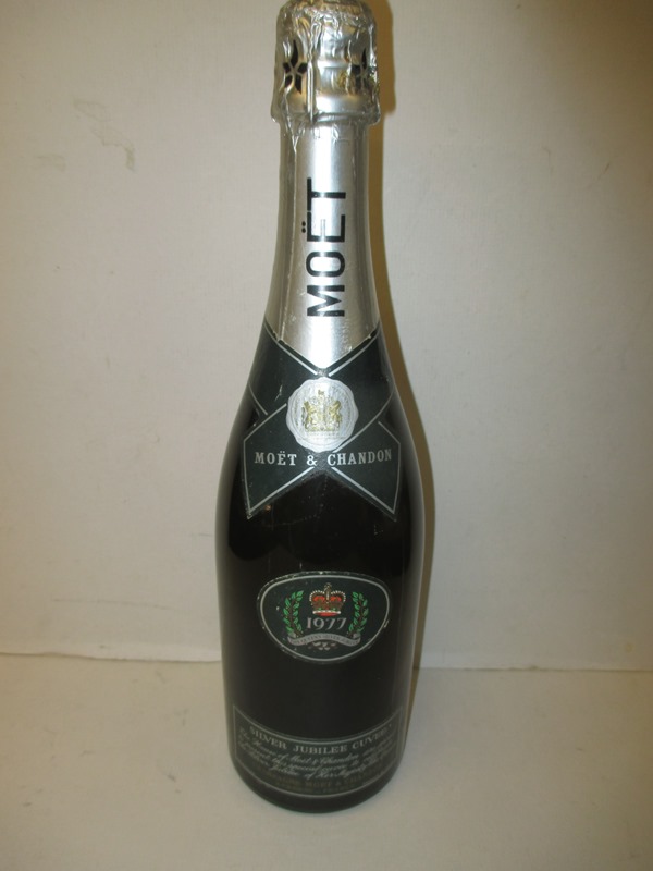 A bottle of 1977 jubilee Moet & Chandon champagne