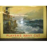 A vintage Players Navy Cut counter top advertising sign
