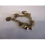 A 9ct gold charm bracelet, approx weight 20.5g