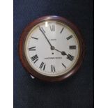 An antique fusee movement wall clock by J Jones Southend-on-Sea