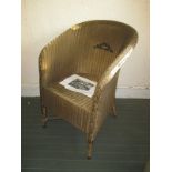 A loom style chair from the officers mess of RAF Scampton, with photo