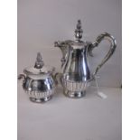 An 800 silver jug and sucrier