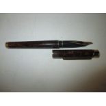 A Sheaffer Targa tortoiseshell fountain pen