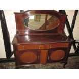 A late 19th century mahogany mirrored back sideboard