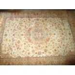 A vintage Royal Keshan wool rug