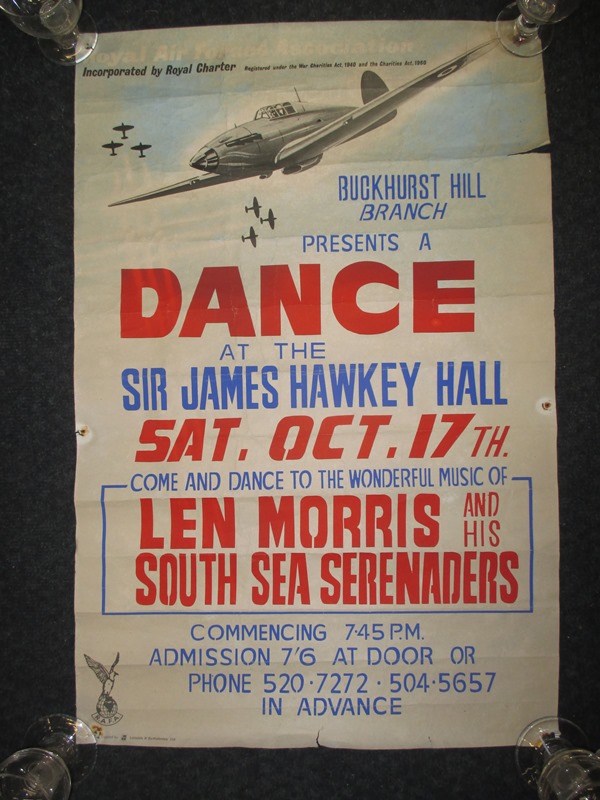 A vintage Royal Air Forces dance poster