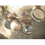 Mixed items to include plated bottle coasters