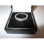 A platinum and diamond ring by Tiffany & Co