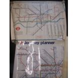 Two original vintage London Underground maps to include a route planner poster