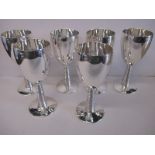 A set of 6 sterling silver goblets, approx weight 682g