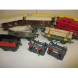 A quantity of vintage 'O' gauge tin plate carriages