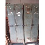 Two metal industrial storage cabinets