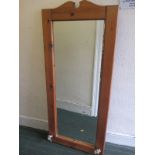 A pine easel cheval mirror