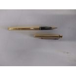 A Sheaffer Targa gold plated fountain pen