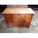 An early 20th century mahogany chest of 3 drawers