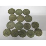 A quantity of silver half crowns and florins