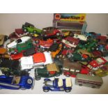 A quantity of vintage die cast model vehicles