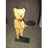 A decorative dumb waiter in the form of a teddy bear