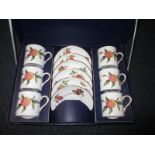 A Royal Worcester Arden pattern coffee set in original box