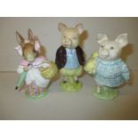 3 early Beswick Beatrix Potter figures