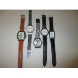 A quantity of vintage wristwatches to include a Ascot chronograph automatic