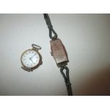 Two 9ct gold cased wristwatches