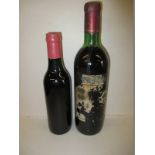 A bottle of vintage chateau Timberlay wine and a half bottle ?