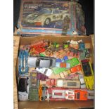 A quantity of vintage model vehicles to include examples by Matchbox and Dinky