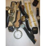 A quantity of vintage watches to include a ' Wolex' example