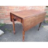 A 19th century mahogany Pembroke table with single frieze drawer