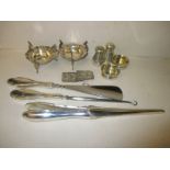 A quantity of silver to include glove stretchers by Mappin and Webb, approximate weight 200g