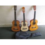 3 acoustic guitars, makers 'Encore', 'Sierra' and 'Herald'