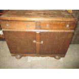 A vintage oak sideboard